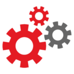 Icon of working cogs